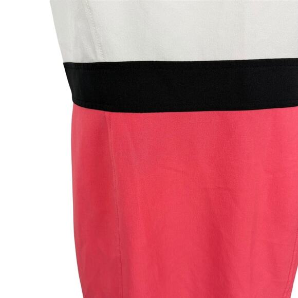 Black Label by Evan Picone Womens Colorblock Sheath Career Business Dress sz 16 - Picture 6 of 16
